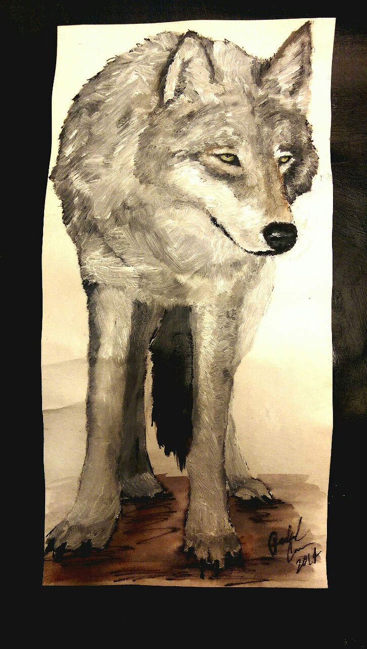 wolf howling painting wolf howling painting